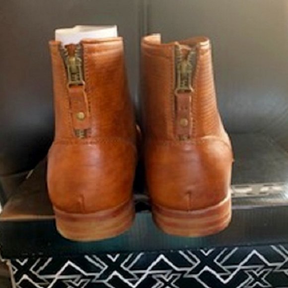 NWT Men's XRay Shoes Bond Demi Boot Laceup Cognac with Zipper ( US 11/EU 46) - Picture 7 of 9